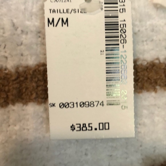 VINCE COTTON BLEND STRIPED SWEATER - Picture 7 of 8